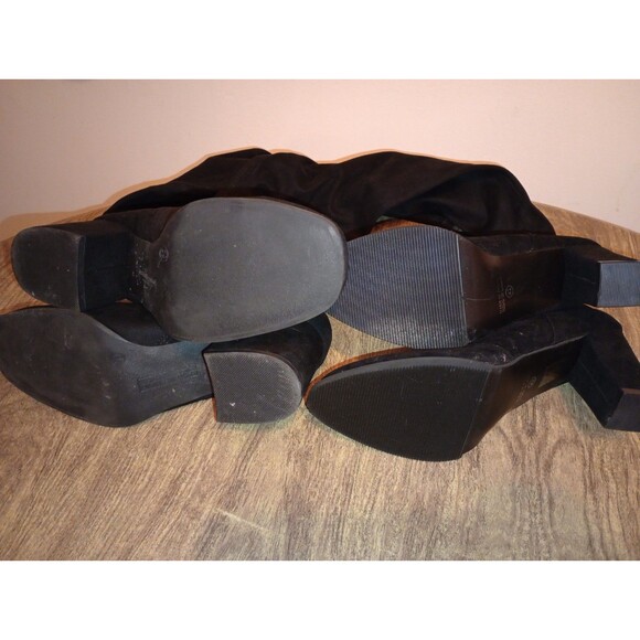 Christian Siriano Faux Suede Knee Boots w/ Unbranded Ankle Booties 9.5 Lot Of 2 - Picture 5 of 14